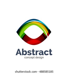 Unusual abstract business vector logo template - abstract eye shape