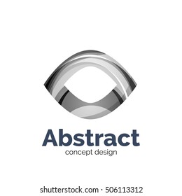 Unusual abstract business vector logo template - abstract eye shape