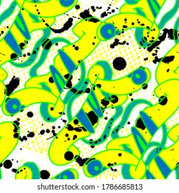 Patrón inusual abstracto colorido y transparente.