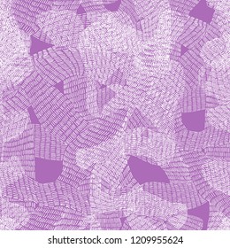 Unusual abstract hatch texture. Hand-drawn vector seamless pattern for your modern design.