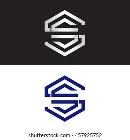 Unusual abstract letter S logo design