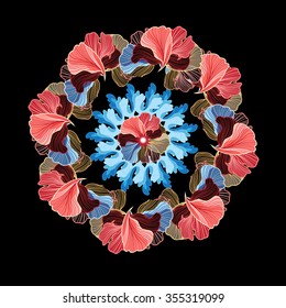 unusual abstract ornamental wreath
