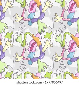 Unusual abstract patterns on the seamless background.