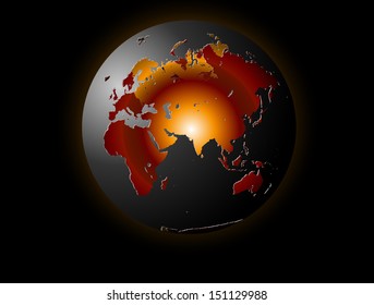 unusual abstract planet