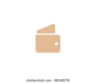 Unusual abstract vector logo purse in a modern flat style.