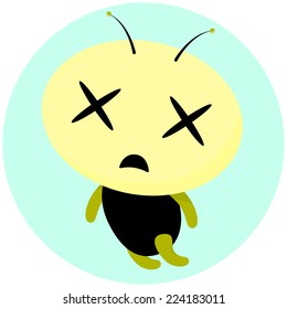 Unusual  Alien Baby Character. Vector Childish Illustration