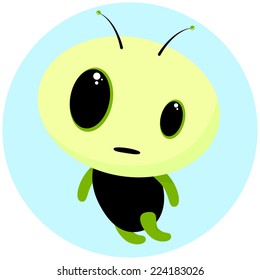 Unusual  Alien Baby Character. Vector Childish Illustration