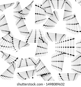 Unusual asymmetric vector background random geometric shape art abstract monochrome pattern 