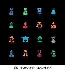 unusual avatar icon set