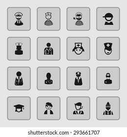 unusual avatar icon set