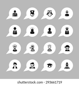 unusual avatar icon set
