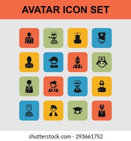 unusual avatar icon set
