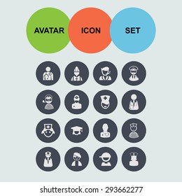 unusual avatar icon set