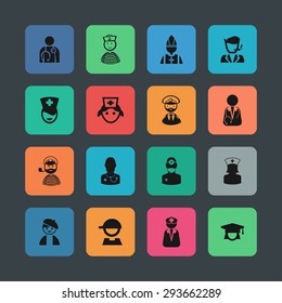 unusual avatar icon set