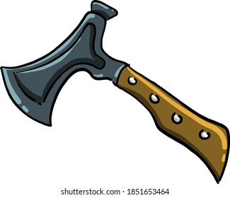 Unusual ax, illustration, vector on white background