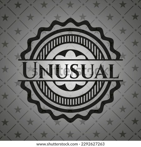 Unusual black badge. Vector Illustration. Detailed. 