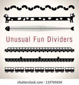 Unusual Black Vector Fun Dividers