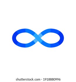 Unusual Blue Infinity Sign. Abstract Symbol Of Infinity, Eternity. Vector Icon