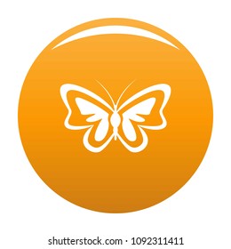 Unusual Butterfly Icon. Simple Illustration Of Unusual Butterfly Vector Icon For Any Design Orange