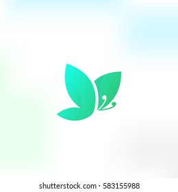 Unusual Butterfly vector logo.