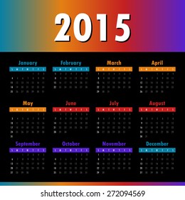 Unusual calendar for 2015