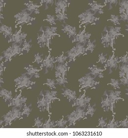 Unusual camouflage, vector pattern. Classic urban or paintball style, masking camo repeat print. Grey, khaki and olive green colors camoflage texture. Wallpaper, backdrop, cover etc.