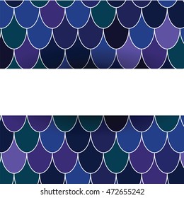 Unusual card template with Moroccan Fish Scales. Perfect for invitation, certificate, prints.