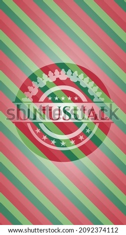 Unusual christmas style badge. Vector Illustration. Detailed. 