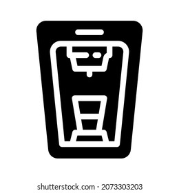 unusual coffee maker glyph icon vector. unusual coffee maker sign. isolated contour symbol black illustration