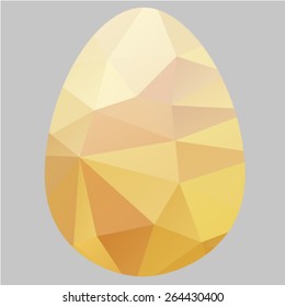 Unusual colored Easter eggs in cubism style. Vector background