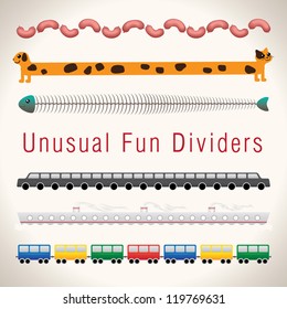 Unusual Colorful Vector Fun Dividers