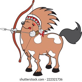 unusual cute looking Sagittarius zodiac sign,vector illustration/funny zodiac signs/Sagittarius isolated on white