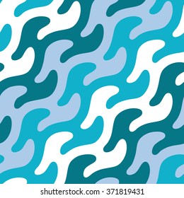Unusual diagonal wave pattern seamless vector background tile