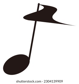 Unusual eighth note Simple vector B