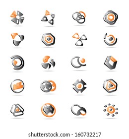 Unusual Elements Set - Isolated On White Background - Vector Illustration, Graphic Design Editable For Your Design.
