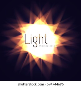 Unusual Explosion. Colorful Light and Fire Effect. Sun and Flash. Futuristic Motion Space. Vector illustration