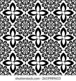 Unusual floral background seamless vector pattern design