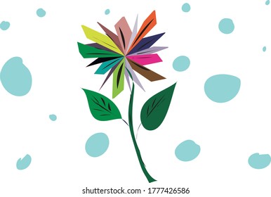 Unusual flower with different petals