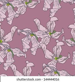 Unusual flower on the violet background