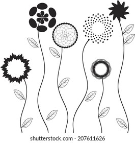 unusual flowers, isolated