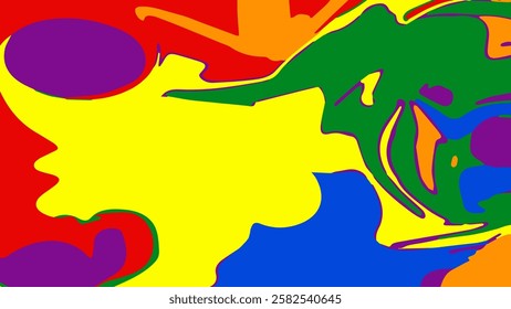 Unusual geometric background for LGBT Pride. Colors of LGBT flag