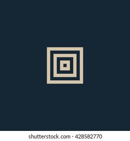 Unusual geometric letter O. Architecture vector logo. Isolated monogram.