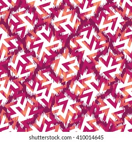 Unusual geometric mosaic pattern seamless vector background tile