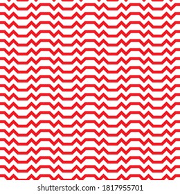 Unusual geometrical ZIGZAG pattern red/white 