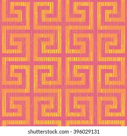 Unusual Greek key pattern seamless vector background tile