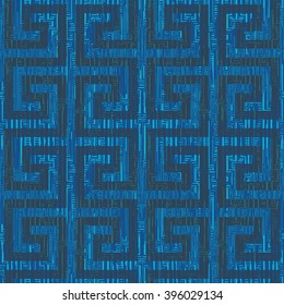 Unusual Greek key pattern seamless vector background tile