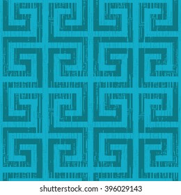 Unusual Greek key pattern seamless vector background tile