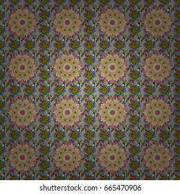 Unusual greeting in oriental boho chic style. Square invite template. Vector invitation with colored mandala design element. Decorative vintage print. Luxury floral pattern. Round flower ornament.