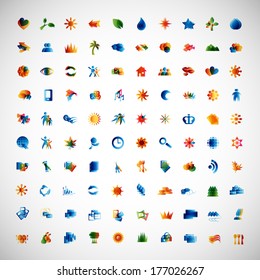 Unusual Icons Set - Isolated On Gray Background - Vector Illustration, Graphic Design Editable For Your Design. Colorful New icons 