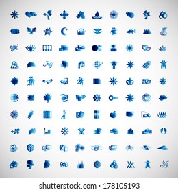 Unusual Icons Set - Isolated On Gray Background - Vector Illustration, Graphic Design Editable For Your Design. Colorful New icons